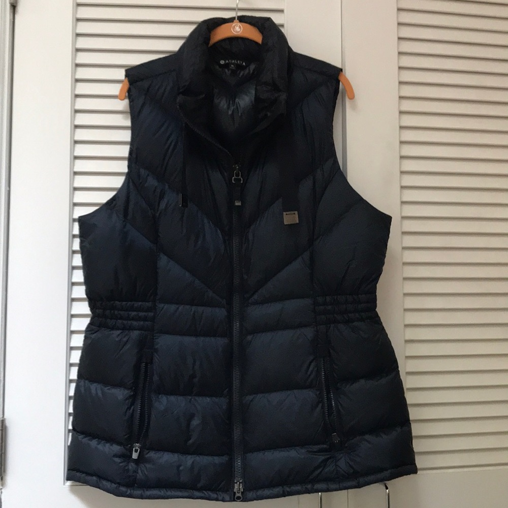 Athleta Navy Down Vest XL